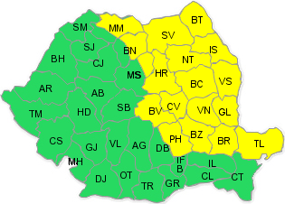 Judeţul Suceava: Codul galben de ploi a fost prelungit