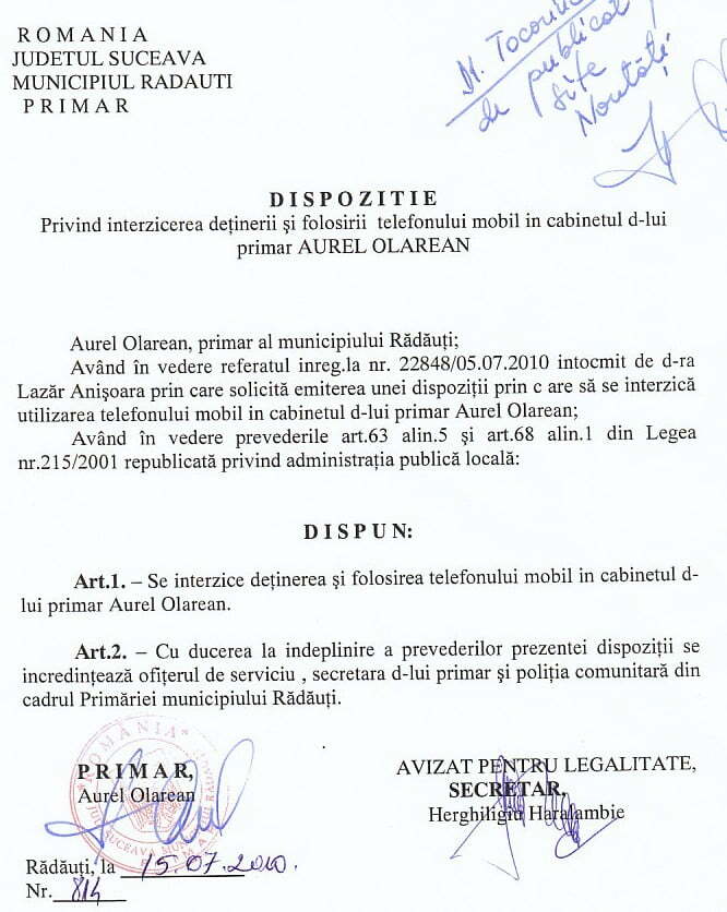 Primarul Olărean are oameni care-l păzesc de radiaţii