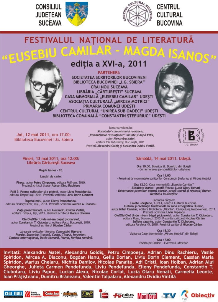 Festivalul „Eusebiu Camilar-Magda Isanos”, ediţia a XVI-a