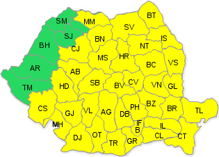 Cod galben de vreme rea, valabil 38 de ore