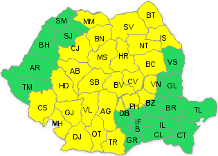 Cod galben de vreme rea valabil 28 de ore