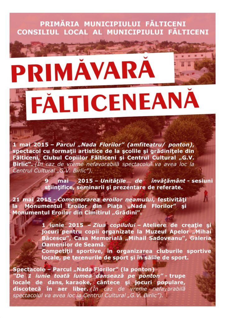 Spectacol în aer liber, la Fălticeni