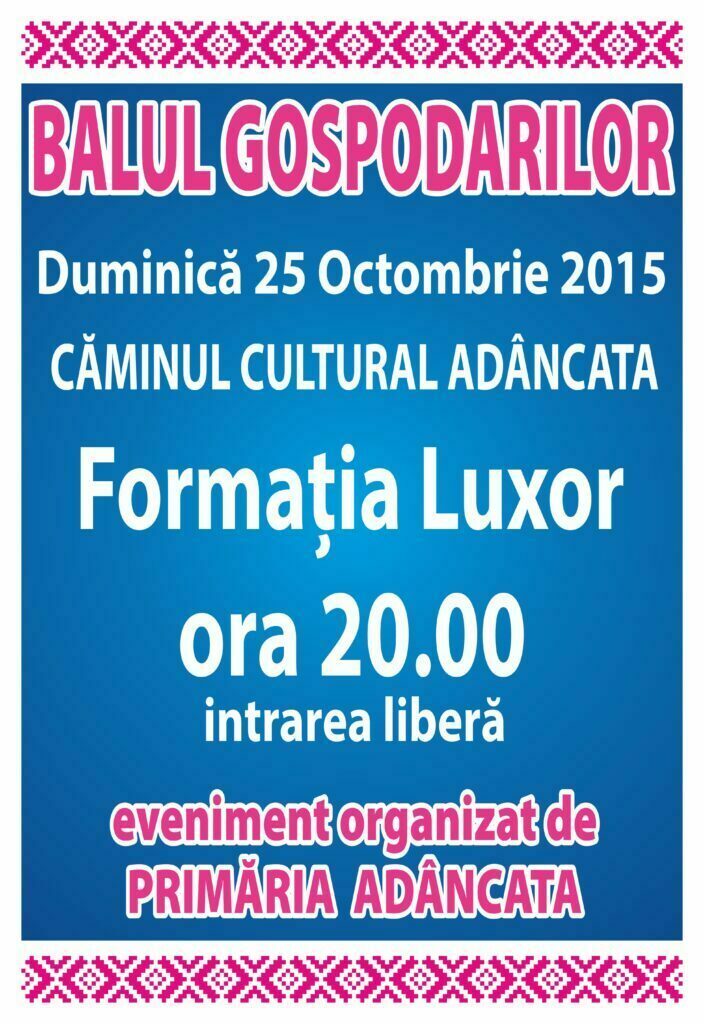 Balul Gospodarilor, la Adîncata