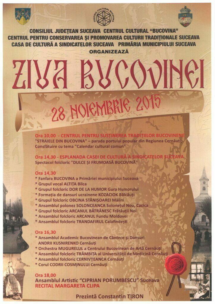 Spectacole de Ziua Bucovinei