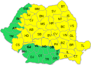 Cod galben de vreme rea valabil 30 de ore