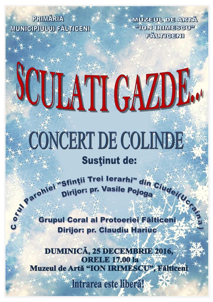 Concert de colinde la Muzeul „Ion Irimescu”
