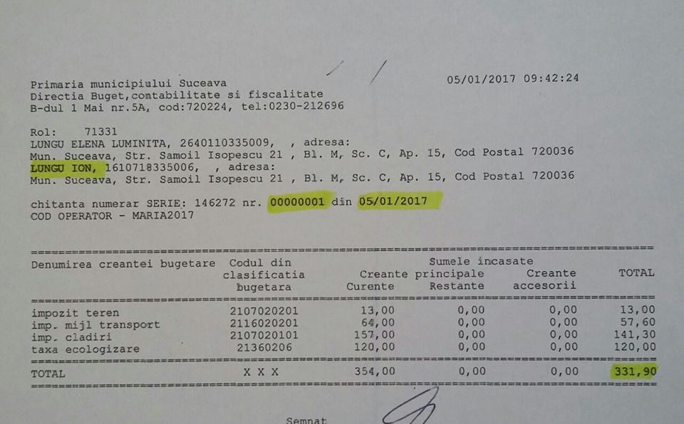 Primarul a plătit dările locale. Primul