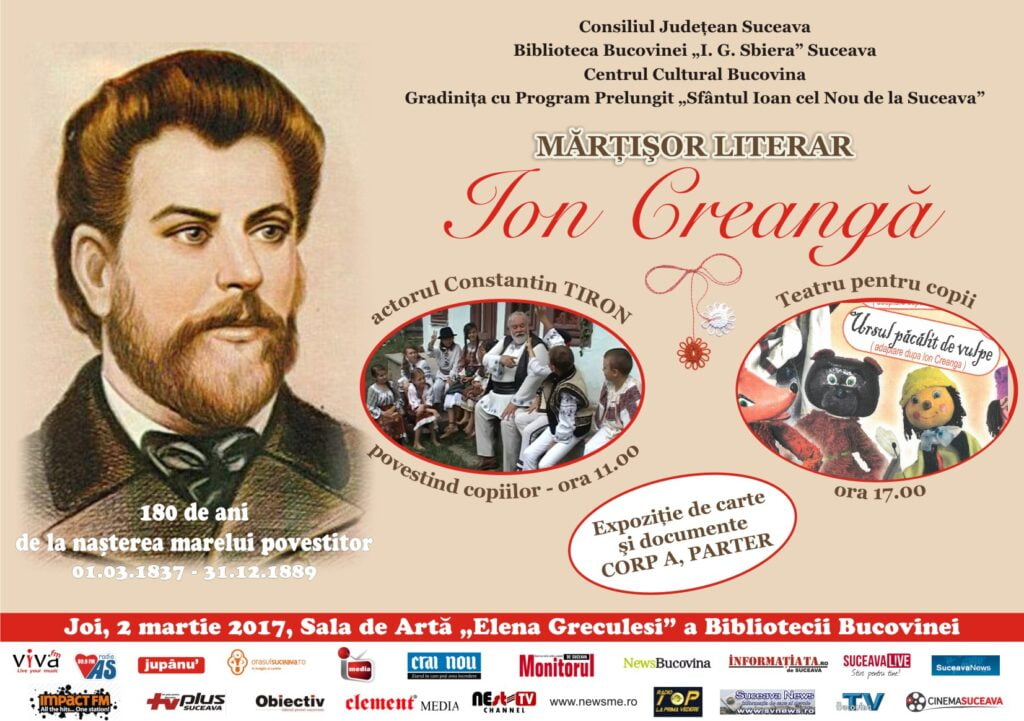 Eveniment dedicat lui Ion Creangă