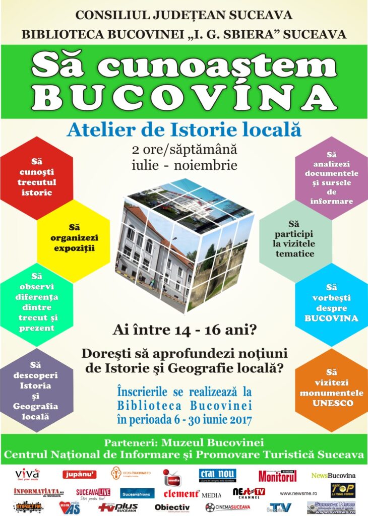 „Să cunoaştem Bucovina”, atelier de istorie locală