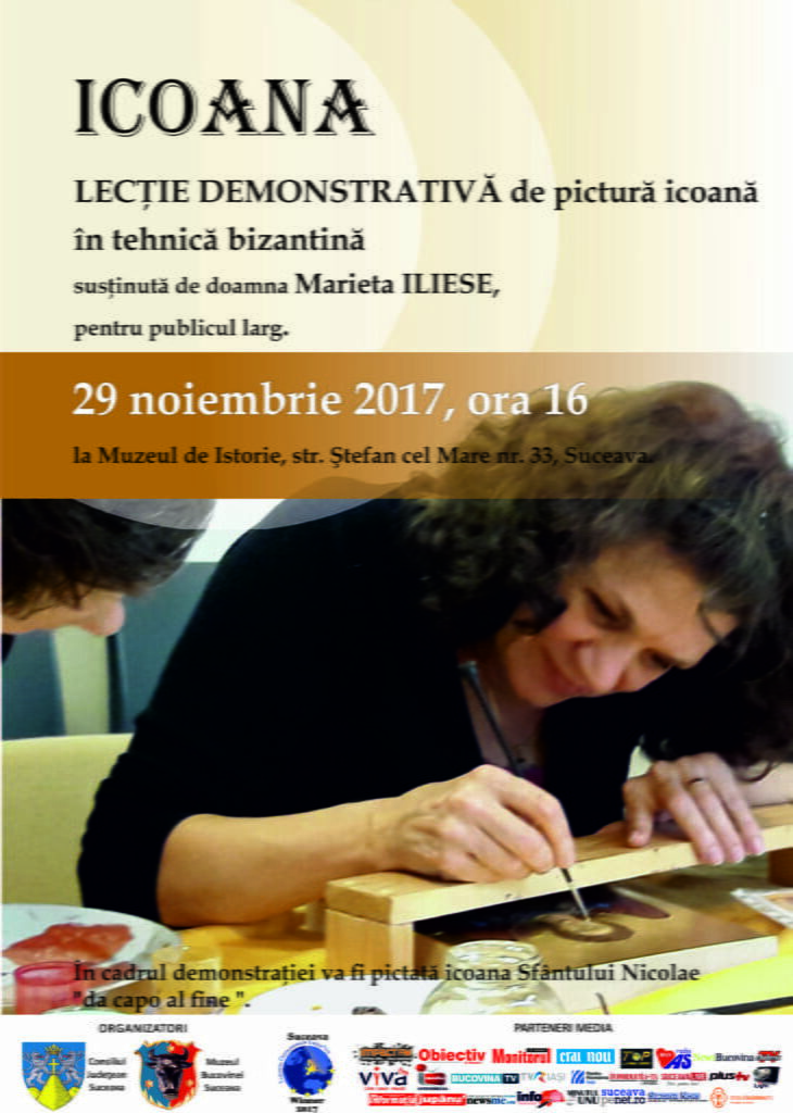 Demonstraţie de pictare a unei icoane