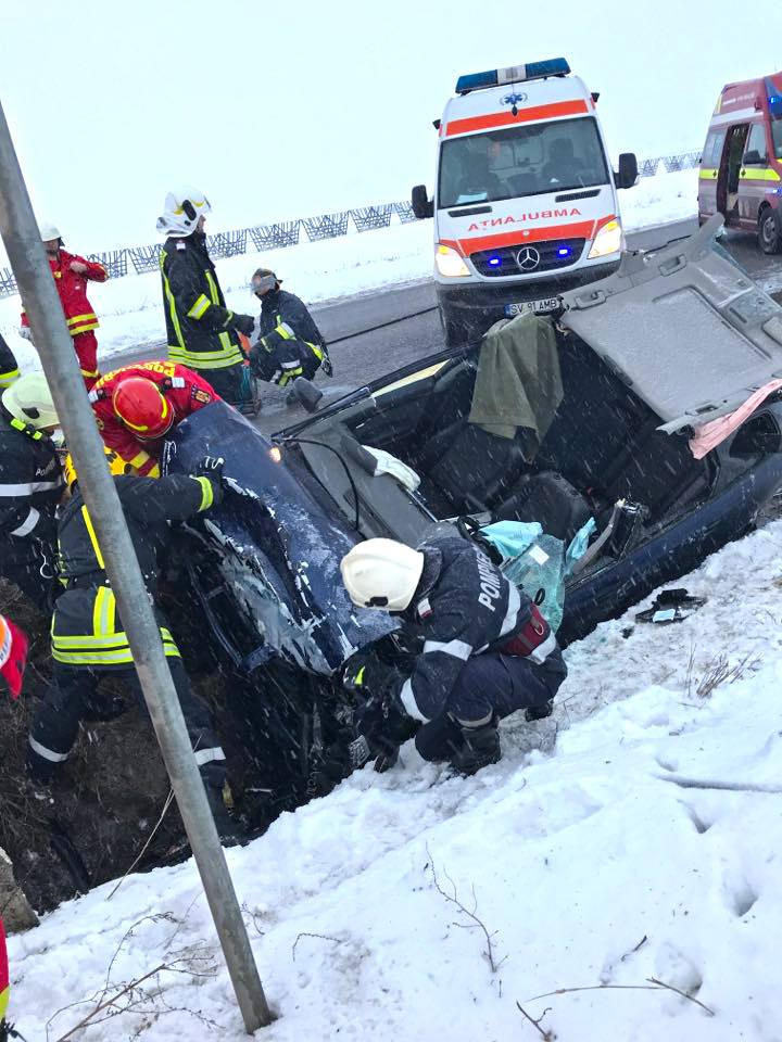 Şofer rănit în accident la Stroieşti