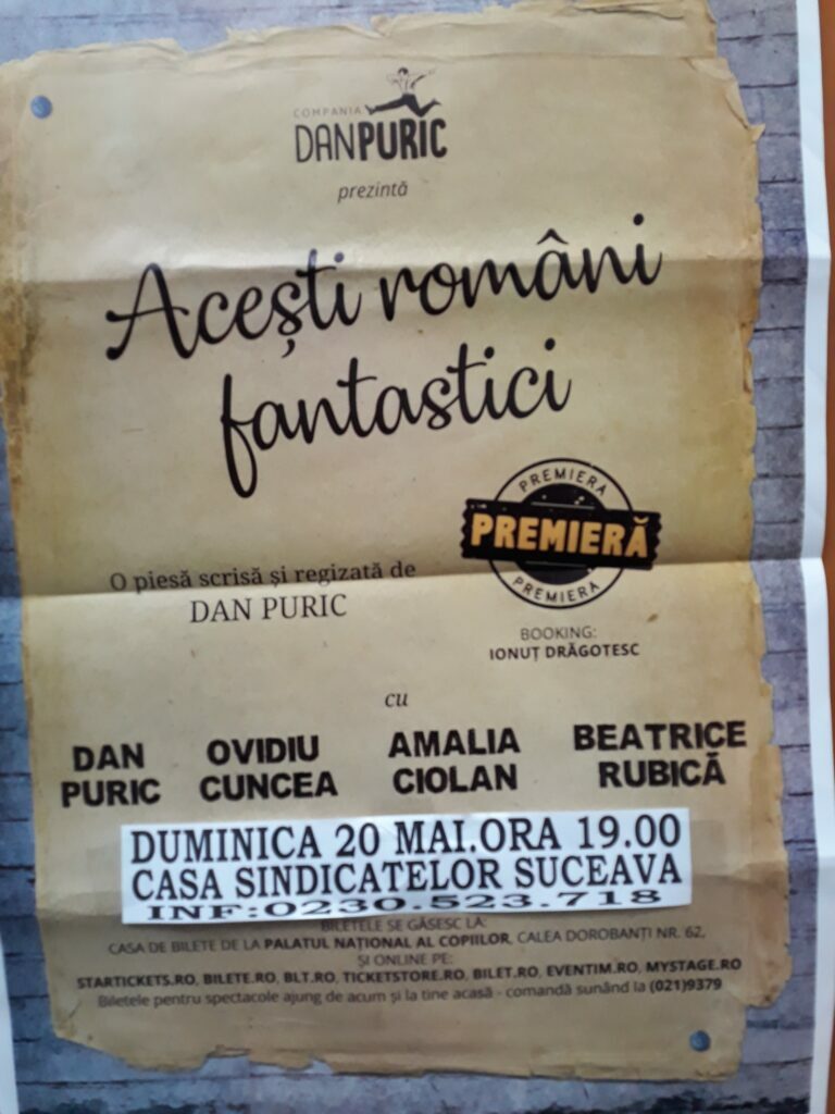 Dan Puric, spectacol la Suceava