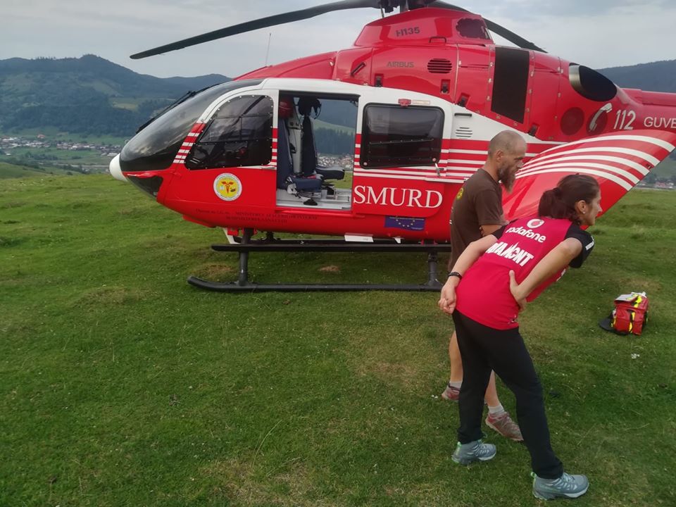Bărbat lovit la cap pe vîrful Toaca, luat cu elicopterul