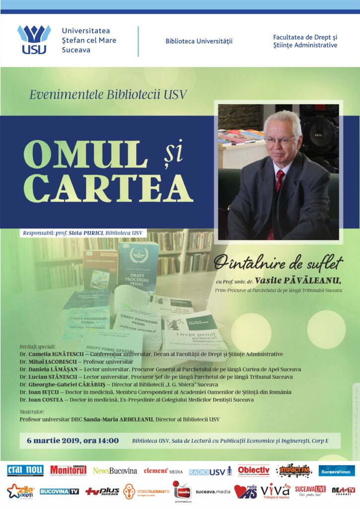 „Omul şi cartea”, întîlnire cu Vasile Păvăleanu