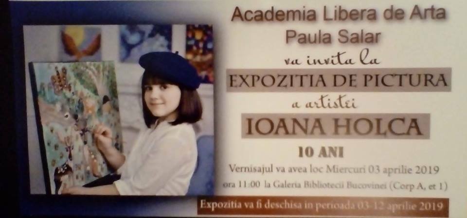 Expoziţie cu picturi realizate de o fată de 10 ani