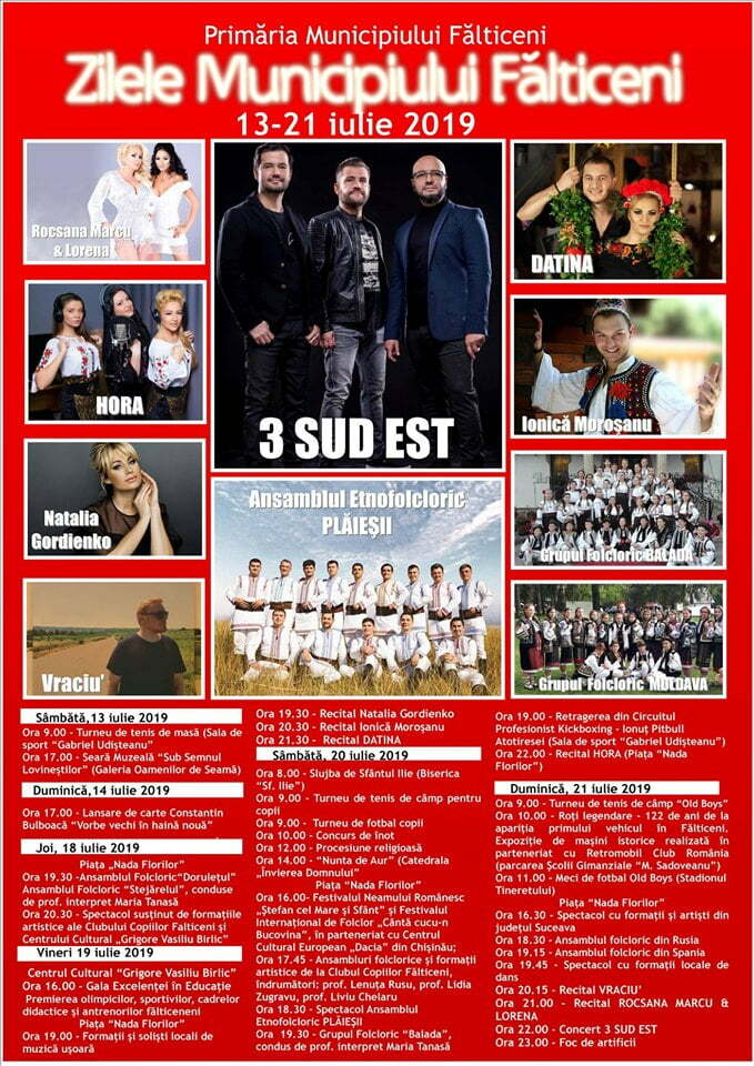 Concerte, competiţii sportive şi festivităţi de premiere, la Zilele Fălticenilor