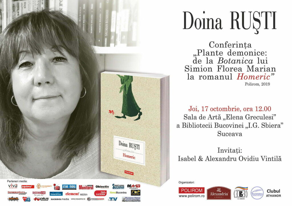 Doina Ruşti, conferinţă la „I. G. Sbiera”