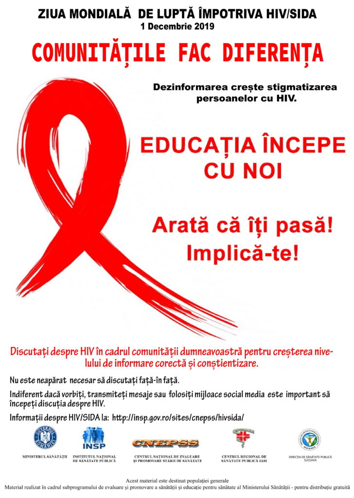 15 cazuri noi de HIV/SIDA, într-un an