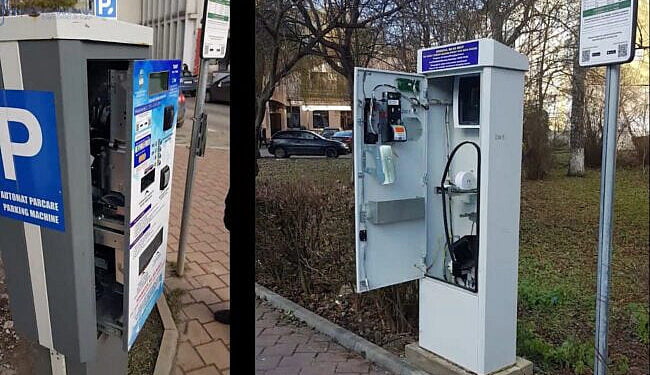 5 parcometre din Suceava, vandalizate