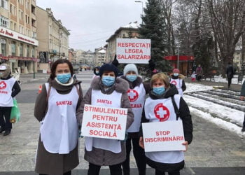 Salarii înghețate, Sanitas-ul a protestat