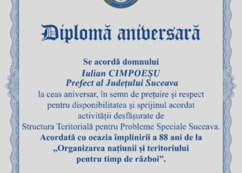 Prefectul, diplomă din partea Rezervelor de Stat