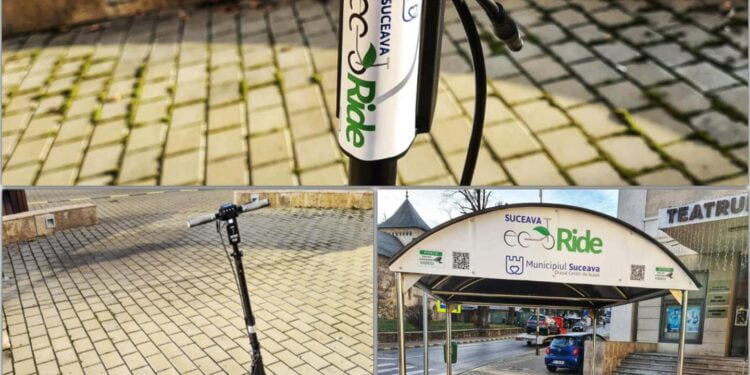 Stație de încărcare a trotinetelor, la Cetate