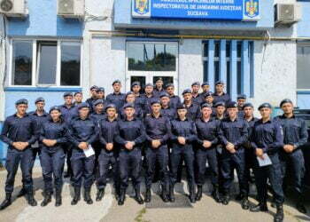 Elevi jandarmi de la Fălticeni, practică la Suceava