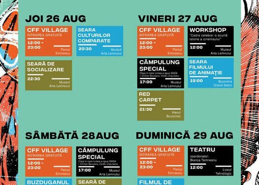 Filme din Columbia și Austria, la Cîmpulung