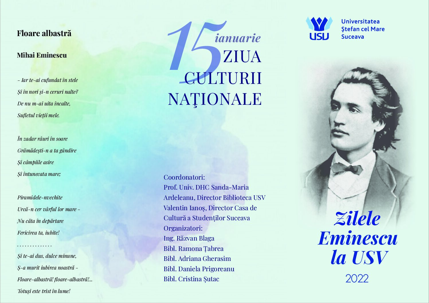 Film documentar realizat în 1914, prezentat la USV. Participanții la eveniment vor primi în dar o carte cu cele mai frumoase poezii eminesciene