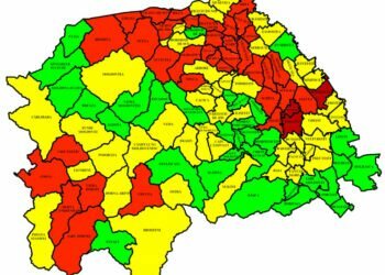 550 de cazuri noi. Suceava, locul IV pe țară. Municipiul Suceava și alte 37 de localități, în roșu