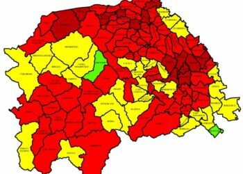 Ca număr de infectări, județul Suceava e pe locul X pe țară. 79 din cele 114 localități sînt în roșu. Cele mai mari rate de infectare, la Bosanci și Dumbrăveni – 17,22