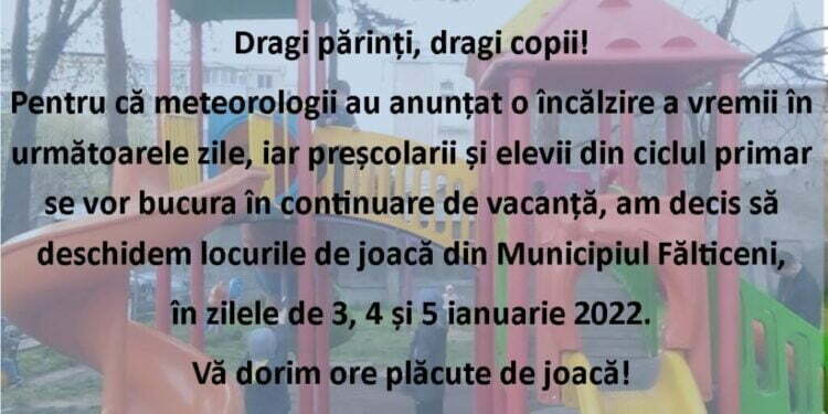 Oraș condus de un profesor de sport, locuri de joacă închise