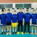 Cei 8 tineri handbaliști suceveni care participă cu naționala de juniori la Jocurile Mediteraneene: Reuț, Drăgoi, Grigore, Armanu, Focșăneanu, Podovei, Niculaie și Zarițchi