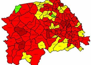 86 din cele 114 localități, în roșu. Rata de infectare în municipiul Suceava a scăzut de la 14,25 la 13,49. 231 de paturi de spital sînt libere