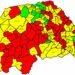 Rata de infectare în județ, scădere de la 4,47 la 3,93 la mie. Doar 48 din cele 114 localități mai sînt în roșu. 282 de paturi de spital, libere
