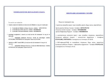 Spitalele din Suceava și Rădăuți îi tratează și pe bolnavii cronici refugiați. Refugiații pot face dializă la Fresenius, Avitum și Nefromed