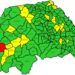 Rata de infectare în județ a scăzut la 0,83 la mie. O singură localitate, din totalul de 114, este în roșu