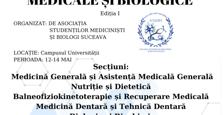 USV organizează primul Congres Național Studențesc de Științe Medicale și Biologice