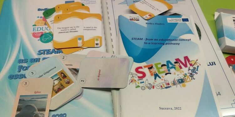 Suporturi de curs, jocuri, broșuri și cărți de basme traduse în limba engleză, creații ale Școlii 10 Suceava, pentru a patra oară ”școală europeană”