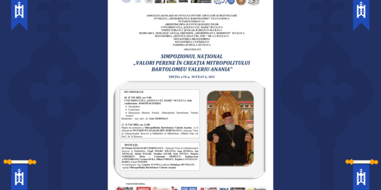 Damaschin Dorneanul, slujbă de pomenire a Mitropolitului Bartolomeu Anania, după un simpozion dedicat înaltei fețe bisericești