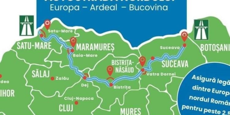 Certificat de urbanism pentru Autostrada Nordului, semnat. Este vorba de tronsonul de la limita județului Bistrița cu Suceava, pînă la Vatra Dornei