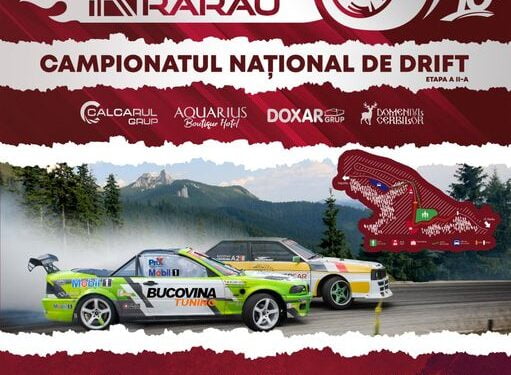 Campionatul Național de Drift, la Cîmpulung Moldovenesc. Prezentarea piloților și a mașinilor, vineri, 15 iulie, la ora 17.00