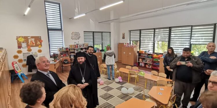 Grădinița cu 60 de locuri de pe Constantin Dobrogeanu Gherea, redeschisă și sfințită de PS Damaschin (Foto)