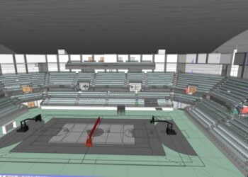 Sala polivalentă a Sucevei, cu o sală mare, pentru meciuri, și una mai mică, pentru antrenamente, ca să se facă economie la utilități (Foto)