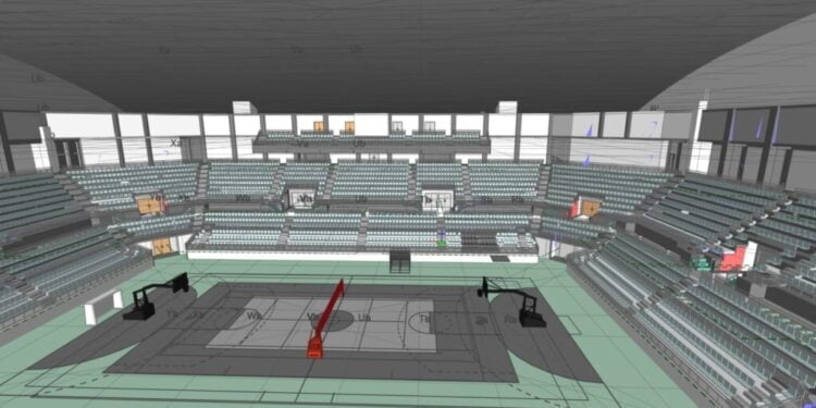 Sala polivalentă a Sucevei, cu o sală mare, pentru meciuri, și una mai mică, pentru antrenamente, ca să se facă economie la utilități (Foto)