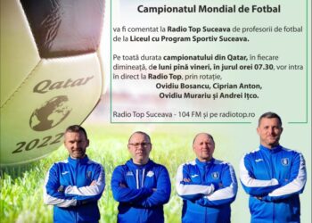 Campionatul Mondial de Fotbal, comentat la Radio Top de profesori de fotbal de la Liceul cu Program Sportiv