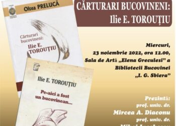 Dublă lansare de carte, la Biblioteca Bucovinei. Cărțile vor fi prezentate de profesorii universitari Mihai Iacobescu și Mircea A. Diaconu
