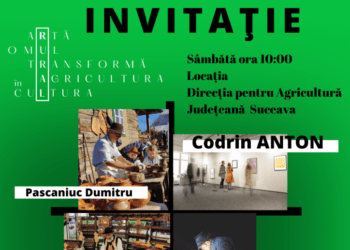 Recitaluri de canto, pian și flaut susținute de copiii producătorilor care vin la piața volantă din curtea Direcției Agricole Suceava