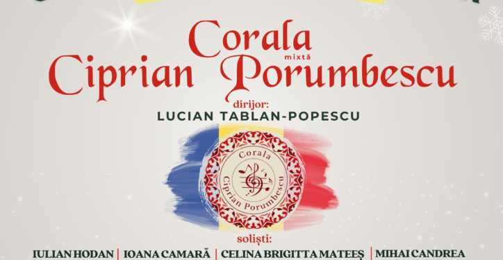 Corala ”Ciprian Porumbescu”, concert de colinde la Biserica „Sfînta Înviere” – Trei Clopote din Suceava. Astăzi, la ora 18.00