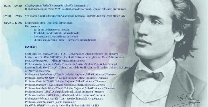 Filmul documentar ”Eminescu, Veronica, Creangă”, proiectat la biblioteca universității sucevene